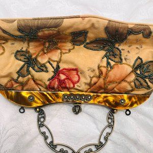 ✨ Vintage Art Deco Beaded Velvet Clutch – 1920s–1930s European Handmade